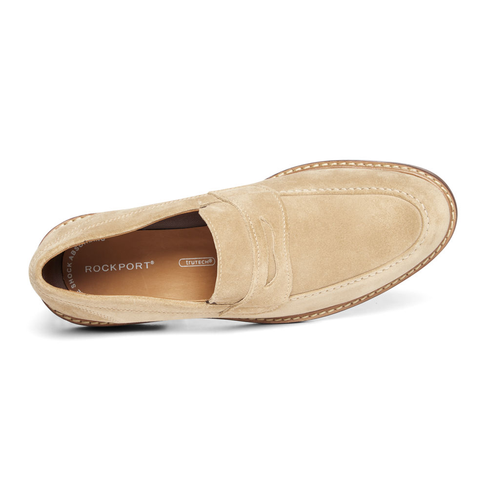 Mocassins Rockport Homem Caqui - Kenton Penny - 64219JABI